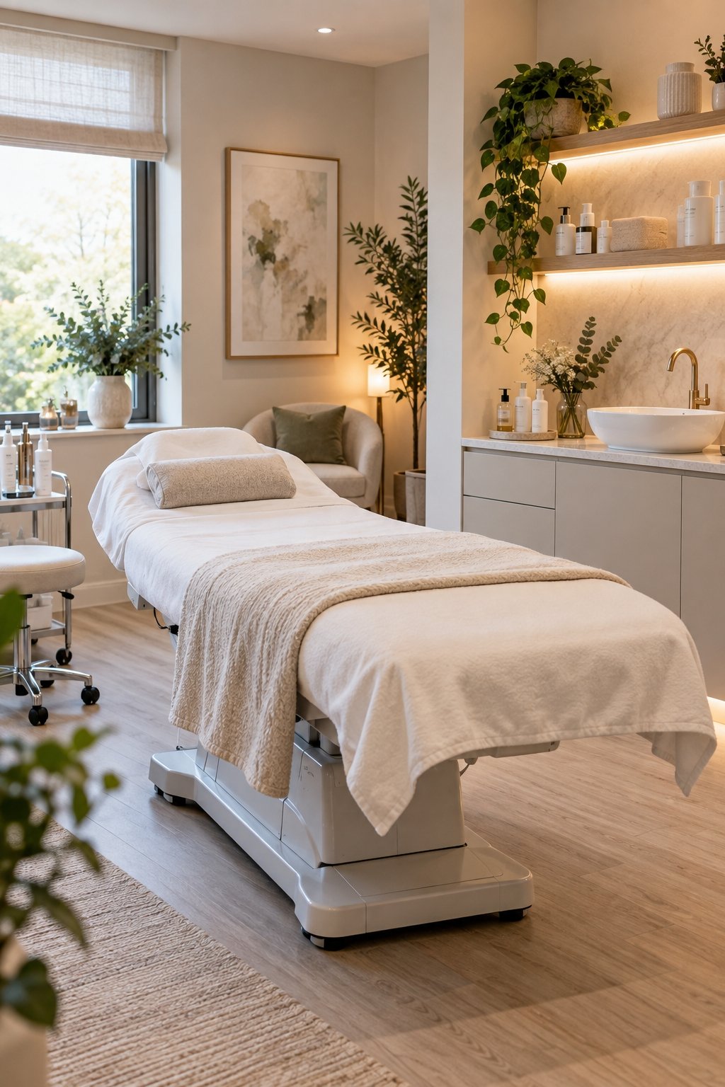 Representative interior of an aesthetic medicine clinic